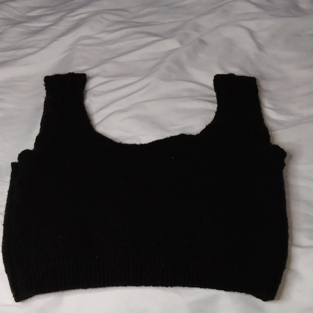 By Together Black Knit Crop Top